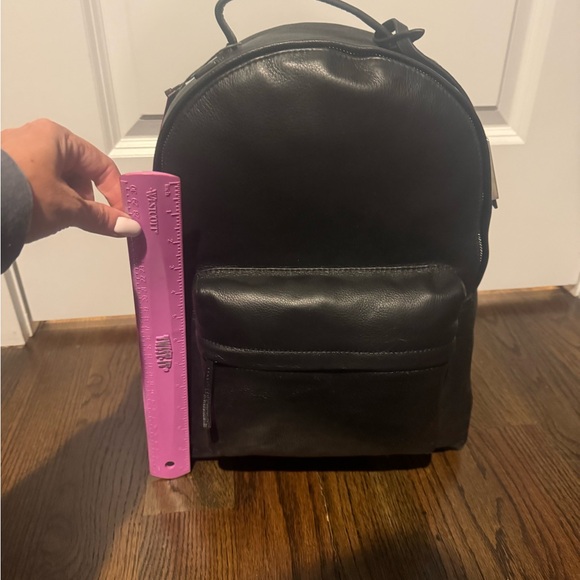 Vince Camuto Charcoal Leather Backpack - Picture 6 of 7